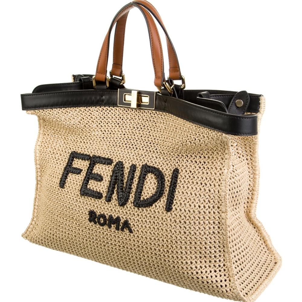 Fendi Raffia logo Peekaboo X-Tote - Picture 11 of 17